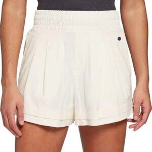 Calia Double Layer Hem Hi Rise Cream Shorts Size XL